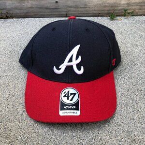 '47 FORTY SEVEN Atlanta Braves Baseball Hat Men's One Size MLB Two Tone Cap Blue